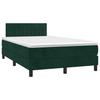Boxspringbett mit Matratze Dunkelgrün 120 x 200 cm Samt