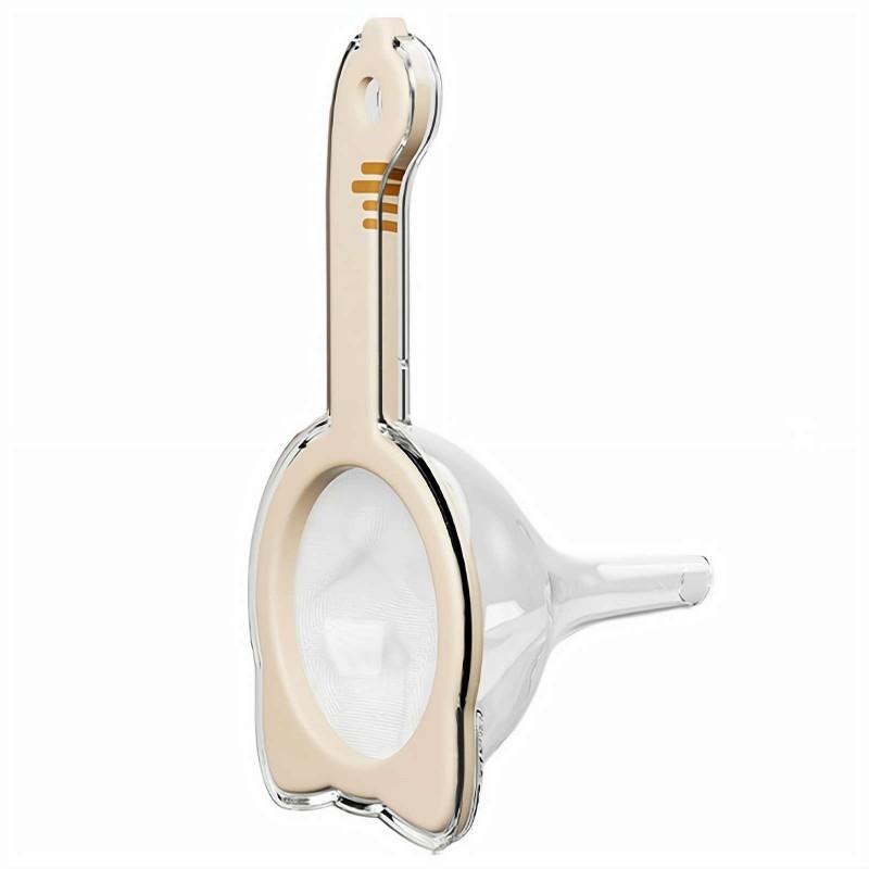 

Кухонная масляная воронка с сеткой 120 меш 2 в 1 Воронка-фильтр с ручкой Двухслойный мелкоячеистый дуршлаг Портативный соковыжиматель для сока Кофе белый