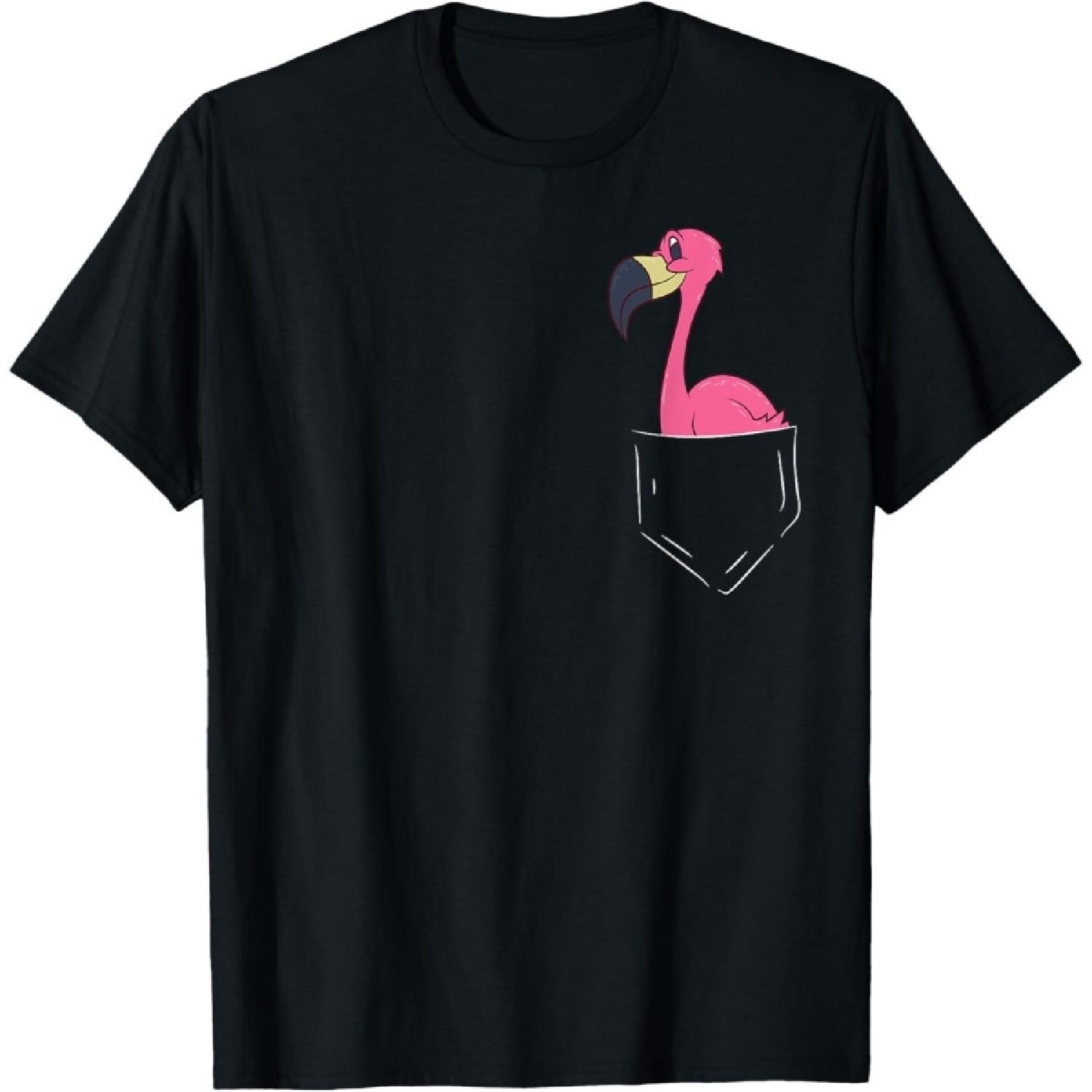 Pink Flamingo In The Pocket Flamingo In Pocket Flamingo T-Shirt S чёрный
