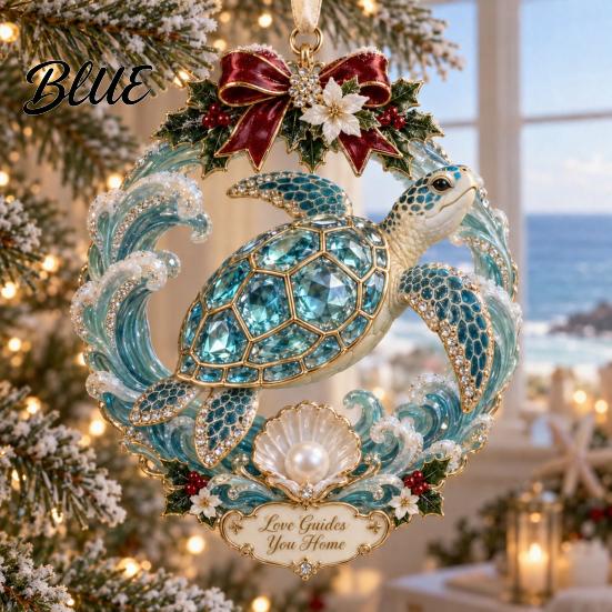 Dekoratives Meereskreaturen-Ornament Meeresleben Weihnachtsornament, Acryl Ozeantier Hängedekoration für Baum, Küsten-Urlaubshaus-Dekorationen Festlich