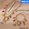 Trendy Fruit Bracelet and Necklace Set Stainless Steel Texture Suitable for Fashion Lovers Various Occasions Wear