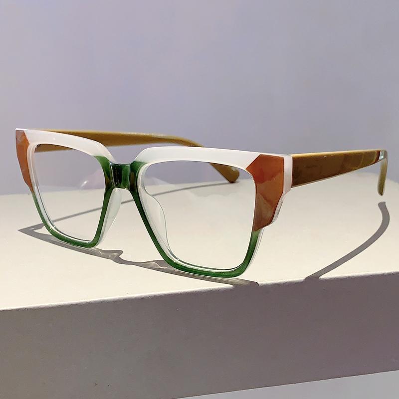 Oversized Eyeglasses Frames Stylish New in Multicolor Spectacles Trendy Fashion Non-prescription Women Eyeglasses