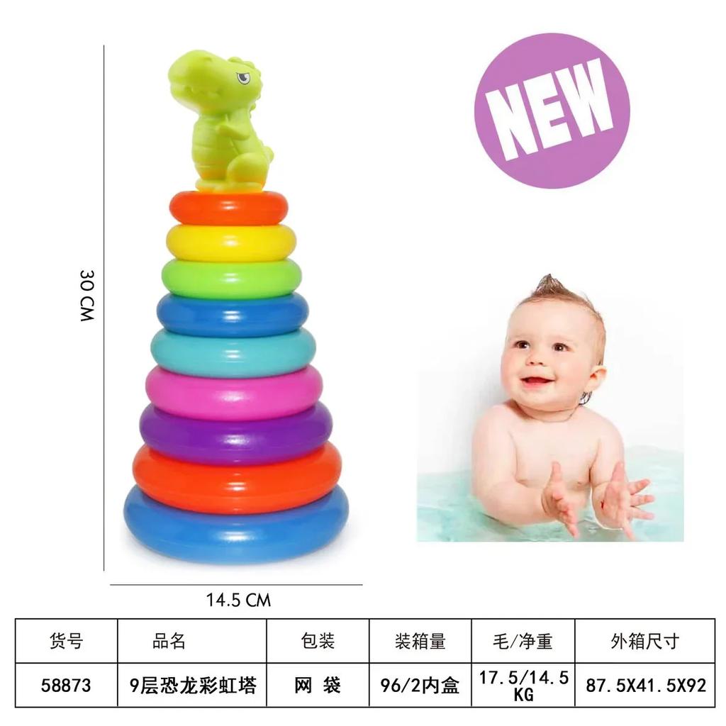 Bebek Montessori Oyuncak Yuvarlanan Top Kulesi Gökkuşağı İstifleme Halkaları Eğitici Gelişim Oyunları Raylı Bulmaca Halka Oyuncakları Çocuklar İçin