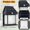 Solar Lights Outdoor, Dusk to Dawn Solar Wall Sconce Motion Sensor, 3 Lighting Modes Waterproof Solar