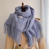 Scarf women's winter new autumn white thickened 111 pure shawl dual-purpose men's knitted warm scarf