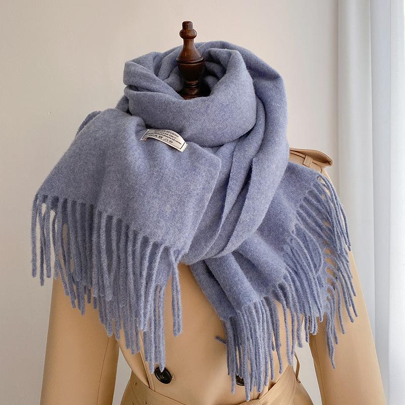 Scarf women's winter new autumn white thickened 111 pure shawl dual-purpose men's knitted warm scarf