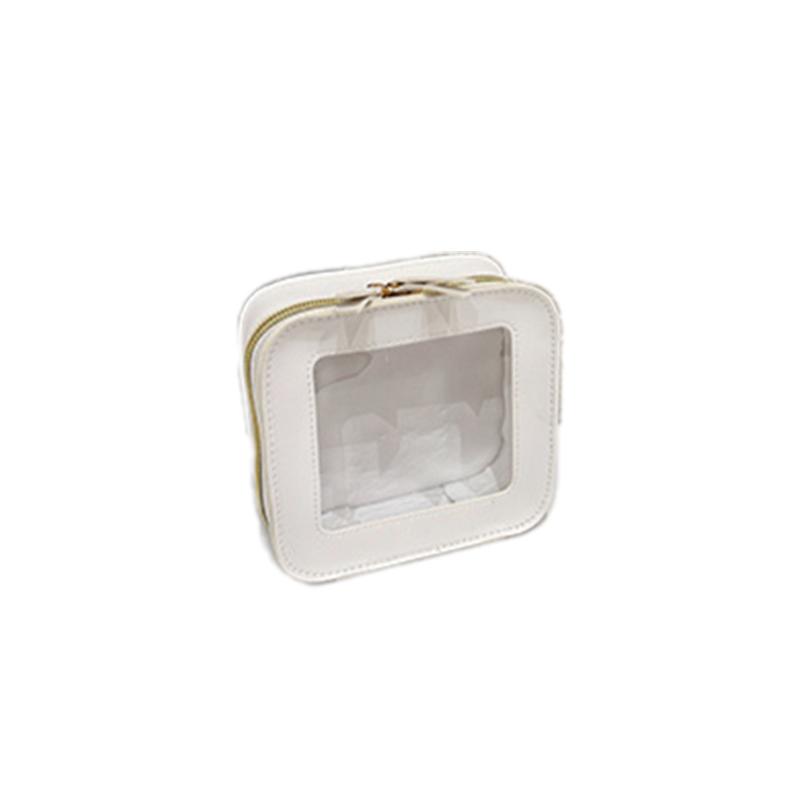 Borsa da Viaggio Piccola in Pelle Carina Trasparente per Trucco Organizer per Articoli da Toeletta Mini Borsa per Trucco Piccola Borsa per Cosmetici per Portafoglio