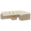 VidaXL Garden Lounge Set with Cushions 10 Pcs Beige Braided Resin 3224280