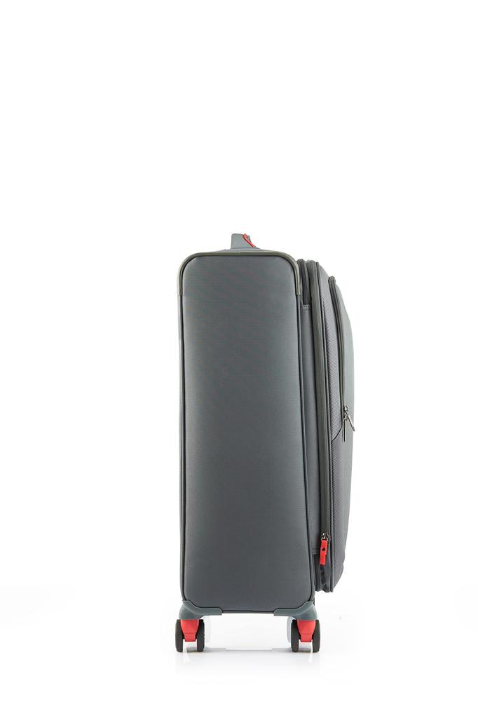 American Tourister APPLITE 4.0 Suitcase, Spinner 71/27, Medium Size, Expandable, Lightweight, 76/85L, 71cm, 2.6kg, Gray Red