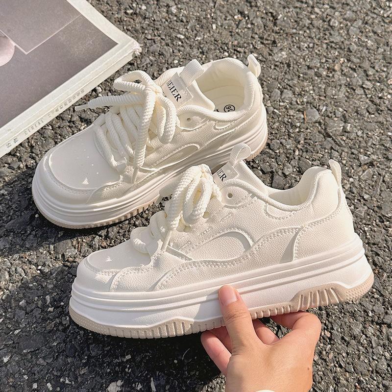 Autumn New Korean Version Fashion Trend Versatile Casual Comfortable Sports Breathable Thick-soled Niche Women's Shoes
