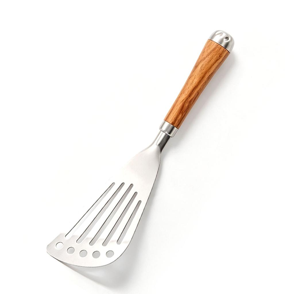 304 Stainless Steel Spatula Multifunctional Pie Turner Flipping Slotted Cast Iron Skillet Spatula for Kitchen Utensil
