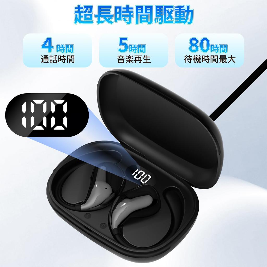 Wireless Earbuds Earphones with Bluetooth Evolution of Bone Air No Ear Sound Leakage LED Up to 80 Hours of Sound Instant Touch Compact and Compatible