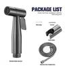 Classic Stainless Steel Handheld Bidet Sprayer Adjustable Pressure Toilet Faucet Diaper Sprayer Set Hose Attachment for Bathroom