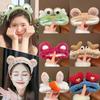 2024 Cute Cartoon Plush Headband for Women - Makeup, Hair Clip & Tie
