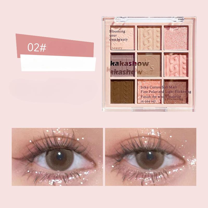 Cosmetică domestică noua paletă de fard de pleoape tricotat, mat, în nouă culori