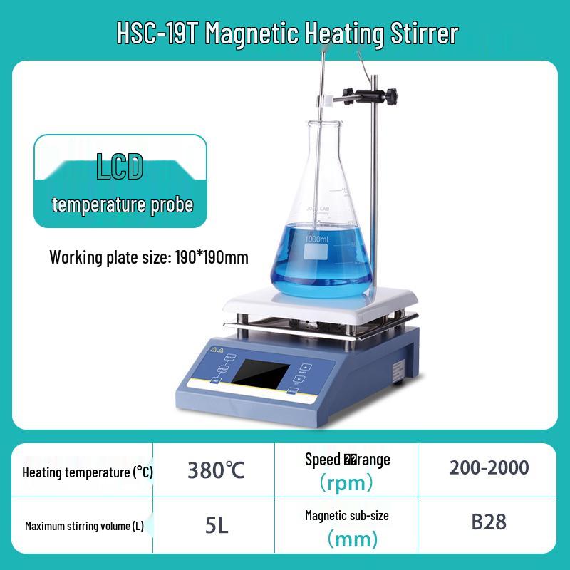 Digital Magnetic Stirrer with Temperature Control and Heating Platform