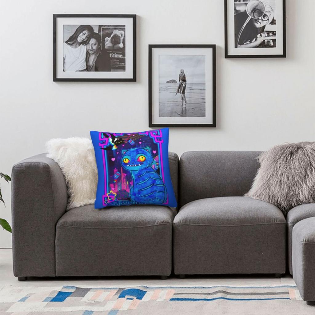 Honmooners Pillow Case Cushion Cover Polyester Graphic Pillow Cover Kawaii Pillowcases For Sofa Bedroom Home Decor