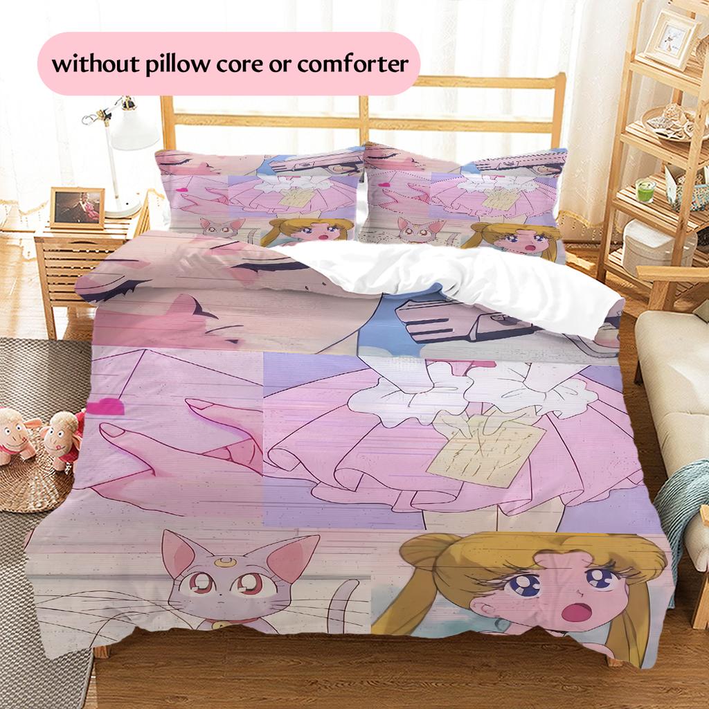 Sailor Moon Tsukino Usagi Main Duvet Cover & Pillowcases, Sailor Moon Fan Bedroom Bedding, Perfect Gift.chl