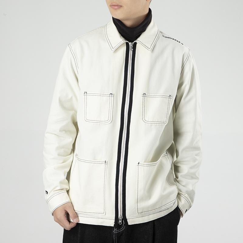 Converse Pocket Woven Long Sleeves Jacket Asia Sizing 'White' Men's 10020896-A04