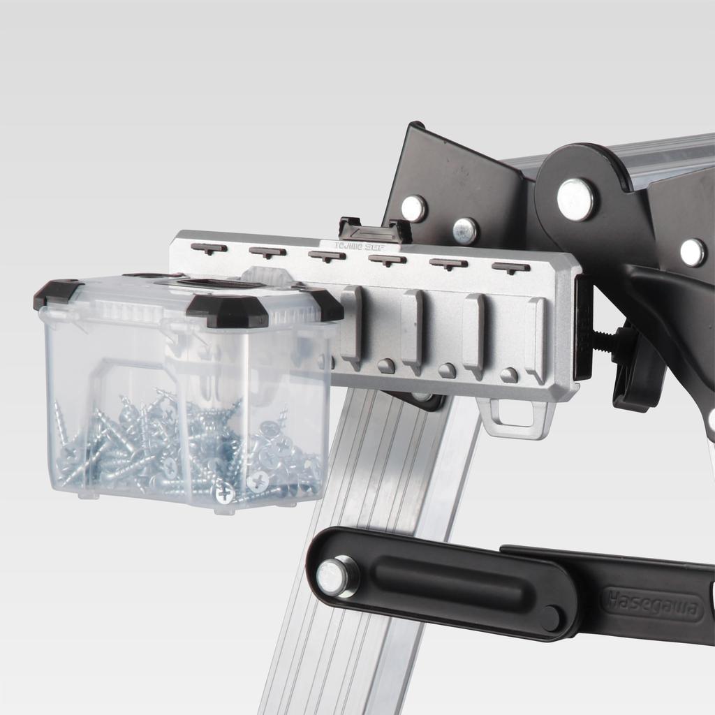 Tajima Safe System Safe Holder for Stepladders, Clamp Type, Metal, 6-Piece Unit, SFS-MCHLD6, Rotating Lever for Easy Adjustment, Push-to-Open