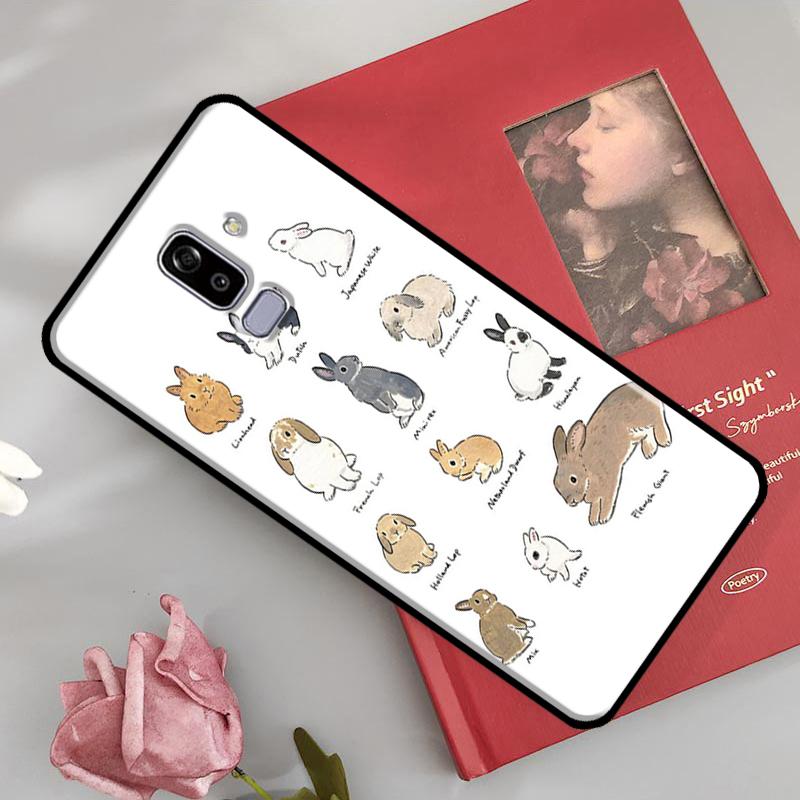 Cartoon Rabbit Bunny Cover For Samsung Galaxy J4 J6 Plus A6 A8 A7 A9 J8 2018 A3 A5 J1 J3 J7 J5 2016 2017 Case