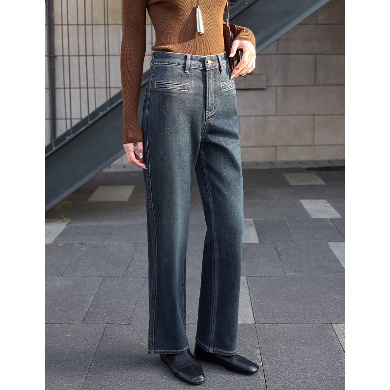 

Rongtai Bamboo Fiber High Waist Slimming Retro Jeans for Women - 2025 Collection S