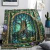 1Pc Tree of Life Print Flannel Blanket, High quality Comfortable for All Seasons, Home Decor, Warmth and Comfort, Perfect for Christmas Gifts W146