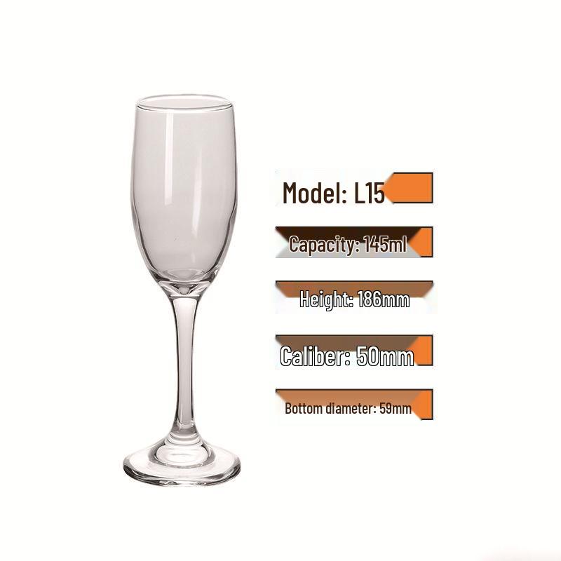 Elegant Crystal High-Stemmed Champagne Flute with Slanted Rim - Wedding Pair Cups with Custom Logo