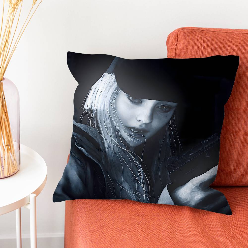 Rosemary Winters R-Resident Evil Village 8 Pillow Case Plush With Invisible Zipper Dustproof Sofa Cushion Cover For Home Decor