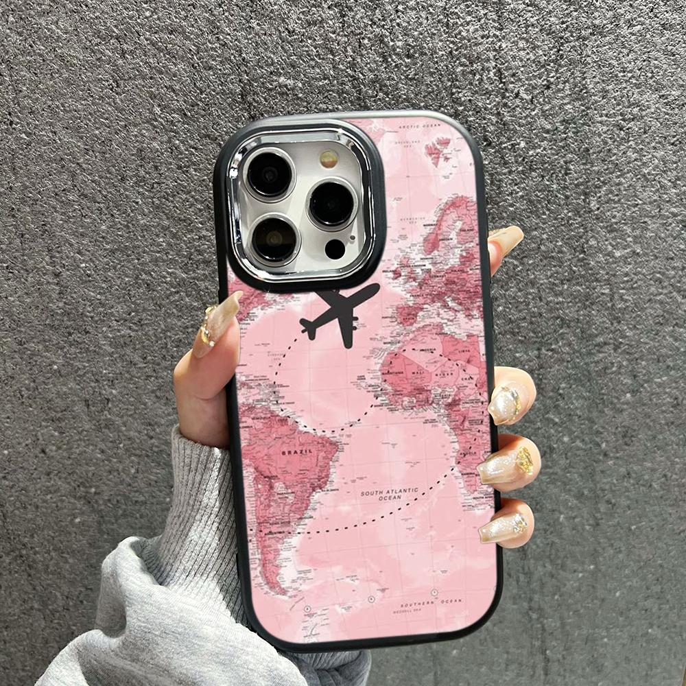 Мягкая задняя крышка N90 Maps art design для Samsung S23 Plus S24 Ultra A54 A14 iPhone 16 — фото 6