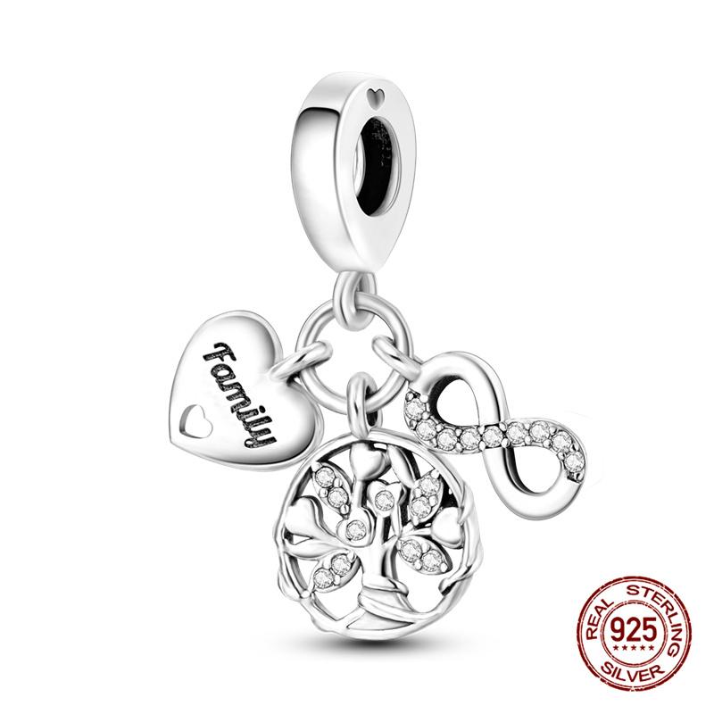 Charms Copper Three-In-One Series Charms Beads Fit 3Mm Original Bracelet Womens Diy Fine Jewelry Gifts