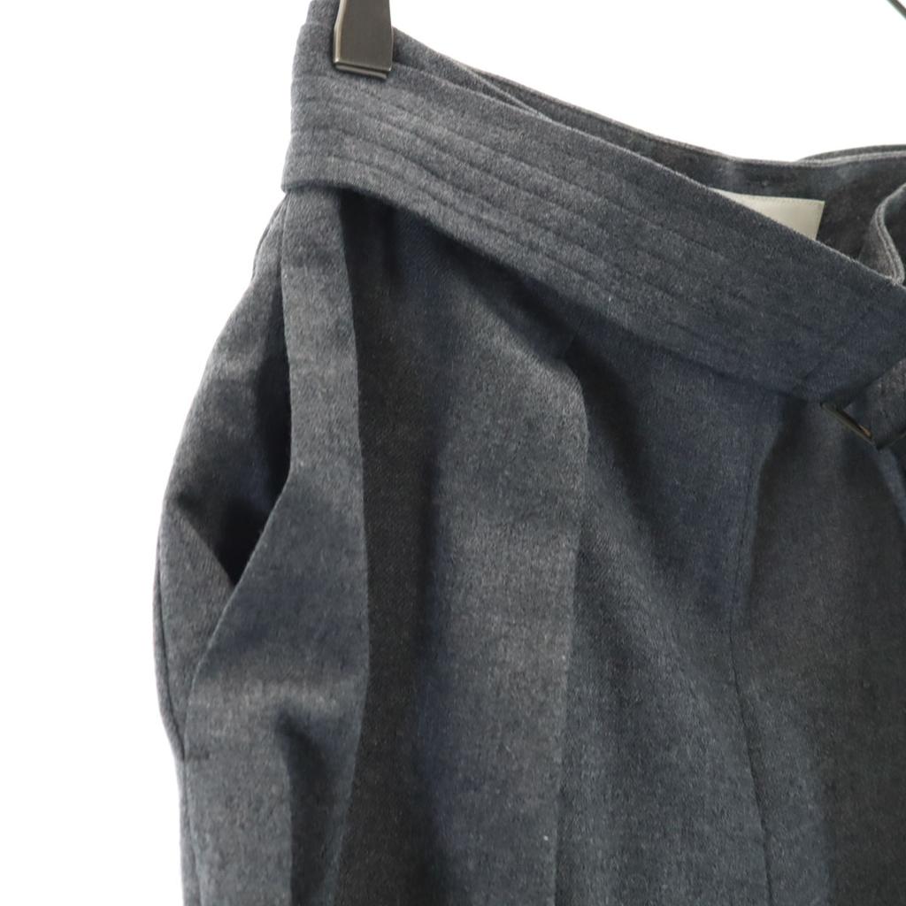 ANAYI Made in Japan Wool Blend Wide pants 38 gray With belt Women Used