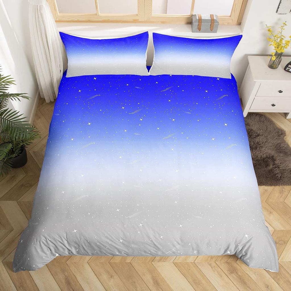 Rött Grått Vitt Randigt King Påslakan Gradient Geometriskt Sängklädesset Modernt Randigt Konst Täcköver Polyester Quiltöverdrag