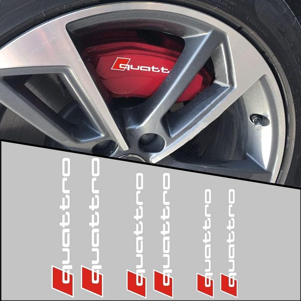 LEAUNGYOO Caliper Sticker Brake Caliper Cover Brake Caliper Sticker Waterproof High Temperature Cool White (White, Q)