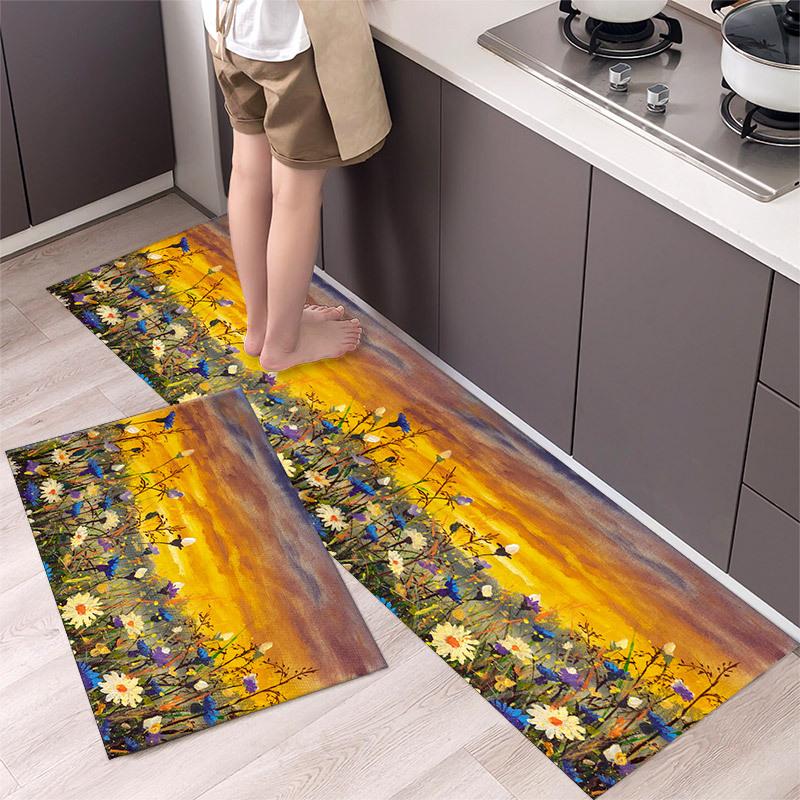 Moderner Ländlicher Stil Fußmatte Küchenteppich Badezimmereingang Badezimmer Schmutzabweisende Matte Fußmatte