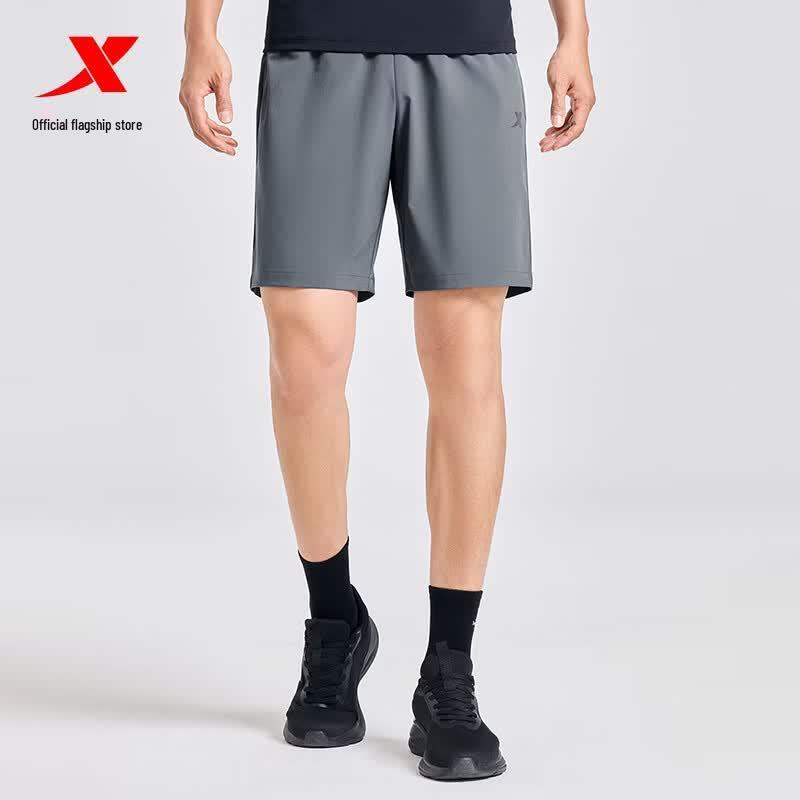 Xtep Men's Breathable Quick-Dry Ice Silk Running Shorts