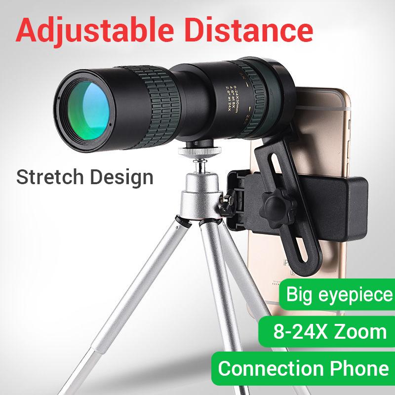 

High Performance 8-24x30 Monocular with FMC Coating for Outdoor Enthusiasts Perfect for Hunting Wildlife Watching Birding