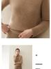 Women's Thickened Cashmere Knit Sweater: Solid Color, Loose Fit, Half-High Collar Pullover.