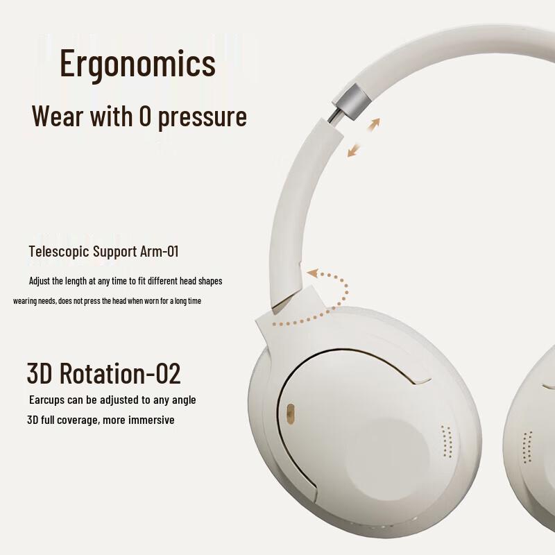 SANSUI TD46 ANC Wireless Over-Ear Headphones
