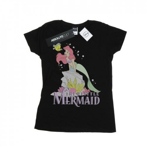 

Disney Womens/Ladies The Little Mermaid Faded Nostalgia Cotton T-Shirt білий