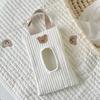 Cute Cartoon Bear Tissue Box Travel Car Portable Handheld Storage Bag Towel Cover Newborn Hanging Bag For Cart Accessories