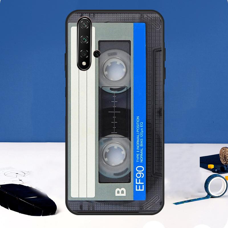 Old Cassette Tape Case For Huawei P30 Pro P20 P40 Lite Nova 9 10 SE 11 3i 7i 8i 11i Y91 Y60 Y70 Y61 Y90 Cover