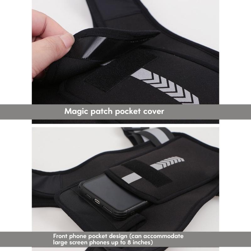 Adjustable Running Vest Phone Holder Breathable Lightweight Running Chest Pack