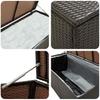 Garden Storage Box Wicker Style Poly Rattan 100 x 50 x 50 cm Brown