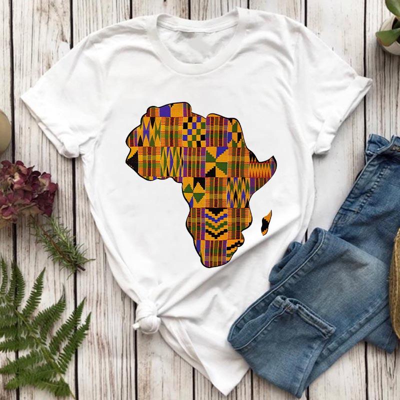 Fashion Summer Kawaii Women T-Shirts Vintage Print Ropa Mujer T Shirt Casual Tee Roupas Femininastshirt Tee Top Colorful Pattern