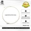 ORSA JEWELS 14K Gold 925 Sterling Silver Natural Pearl Necklace for Women Elegant Pearl Bead Ball Chain Necklace Jewelry GPN37