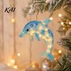 Holiday Celebration Gifts Ocean Theme Christmas Ornaments, 2D Flat Acrylic Hanging Decor with Sea Animal Elegant Tree Accessories Designs, Decorations