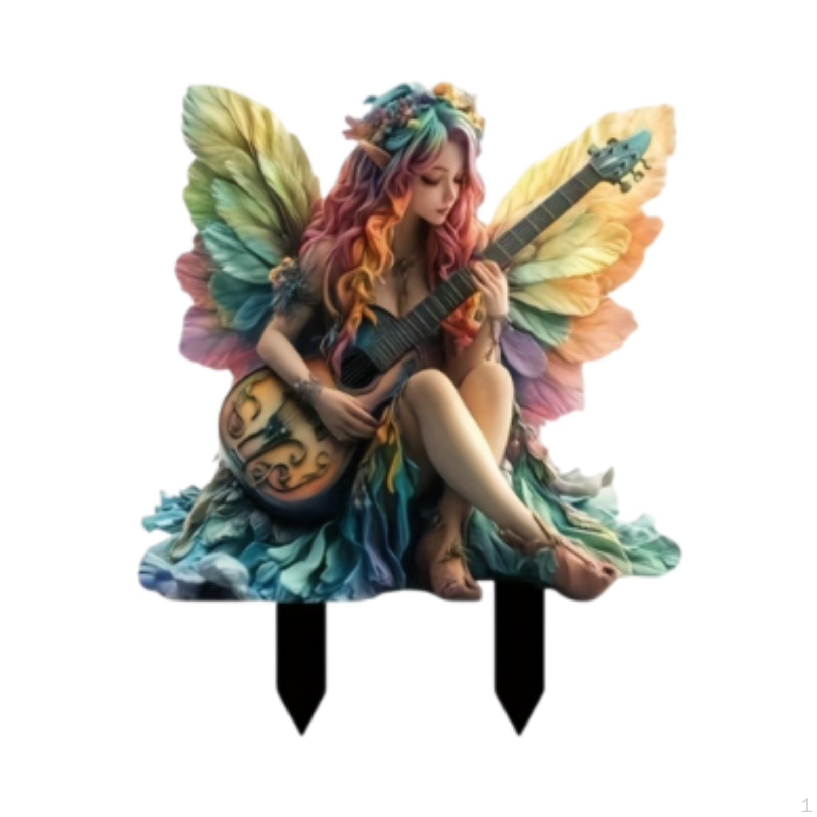 

Декор Садового Колышка Феи, 2D Подсветка, Украшение, Аксессуары для Цветка Style B