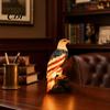 Bird Statue With Light American Flag Eagle-Shaped Lamp, 250th Anniversary Patriotic Desk Realistic Tabletop Home Decor Night Light, Artistic
