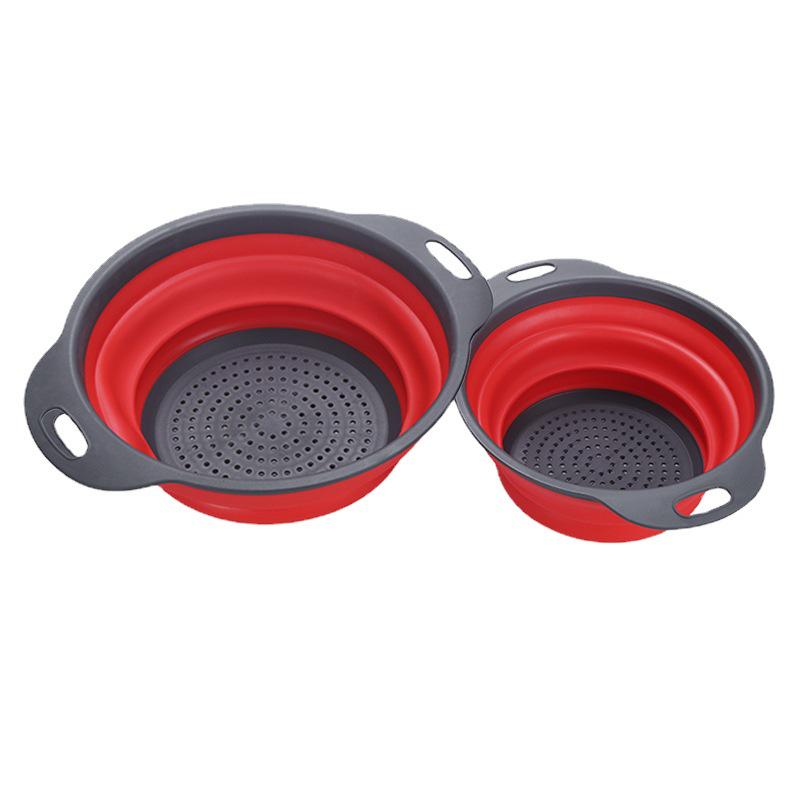 2-Piece Folding Colander & Drain Basket Set